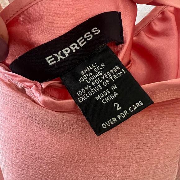 VTG Y2K Silk Pink Ombre Dress sz 2 - Picture 6 of 6